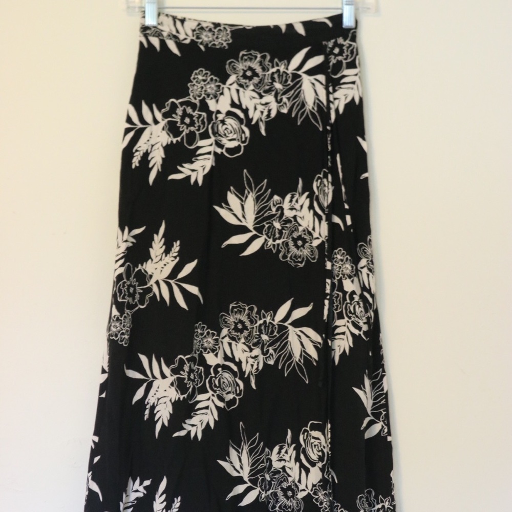 Xhilaration Wrap Maxi Skirt with Floral Print